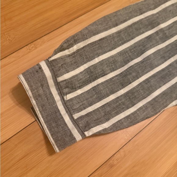 Rafaella Black and White Linen button up blouse - Picture 6 of 11